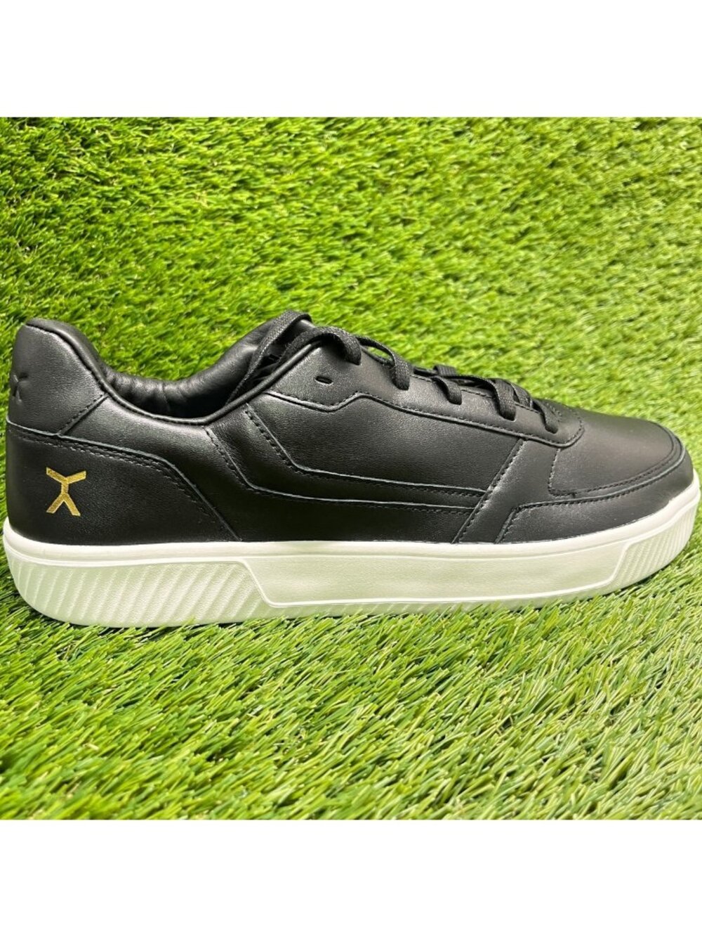 Flux Footwear Adapt Leather Trainer Black Mens Size 13 Athletic Shoes Sneakers